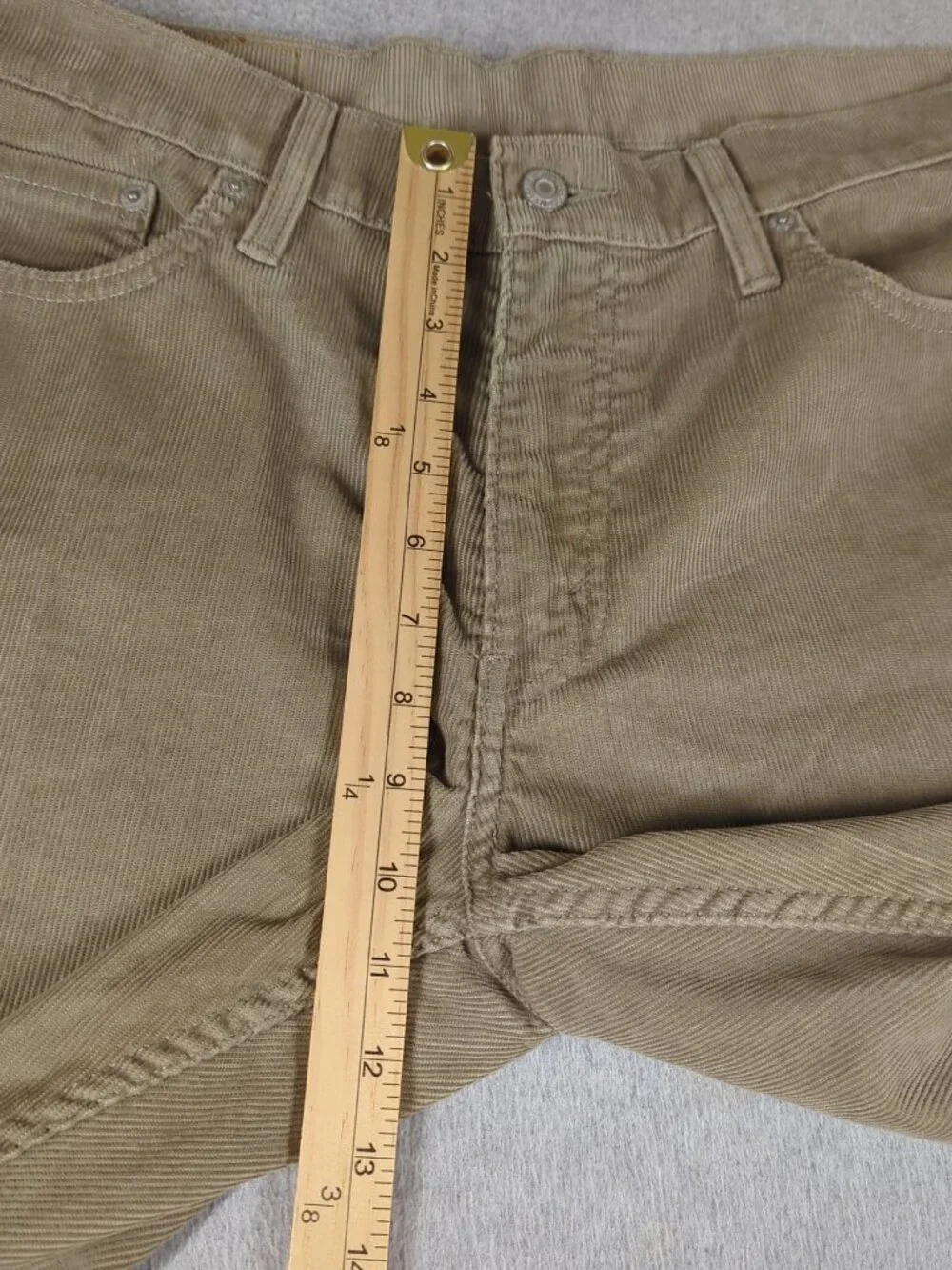 Levi's 514 Corduroy Pants 36x32 Men's Tan Straight Fit Cords White Tab
